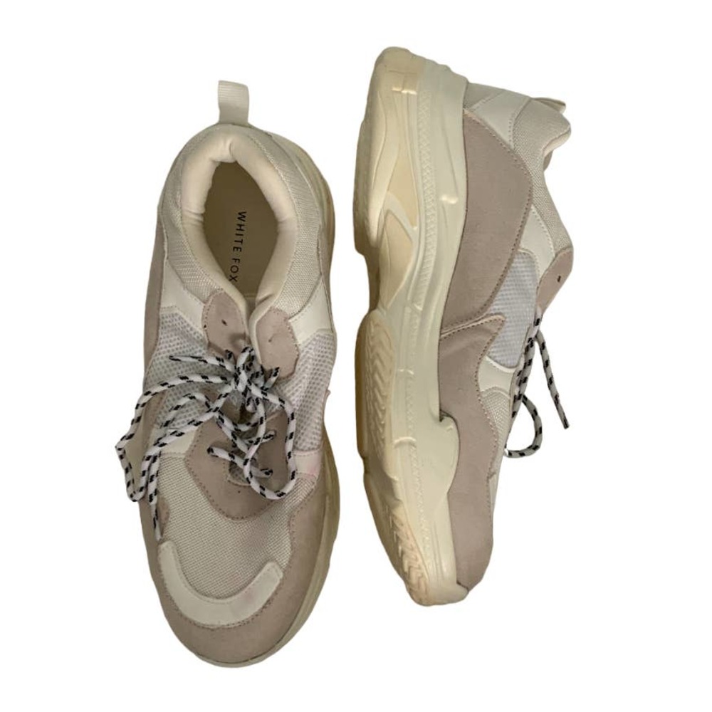 White Fox Boutique System Shock Sneakers White/Cream Women's 10